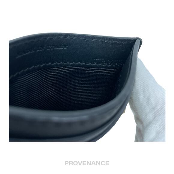 🔴 Burberry Studded Card Wallet - Black Leather - Picture 4 of 7